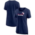 thumbnail image 1 of Women's Navy Cleveland Guardians Practice Time Tri-Blend T-Shirt, 1 of 3