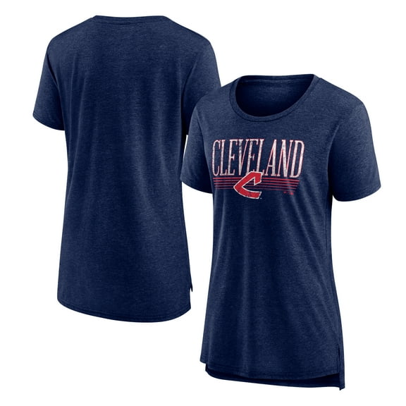 Women's Navy Cleveland Guardians Toppler Tri-Blend T-Shirt