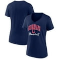 thumbnail image 1 of Women's Navy Cleveland Guardians Victory Script Team V-Neck T-Shirt, 1 of 3