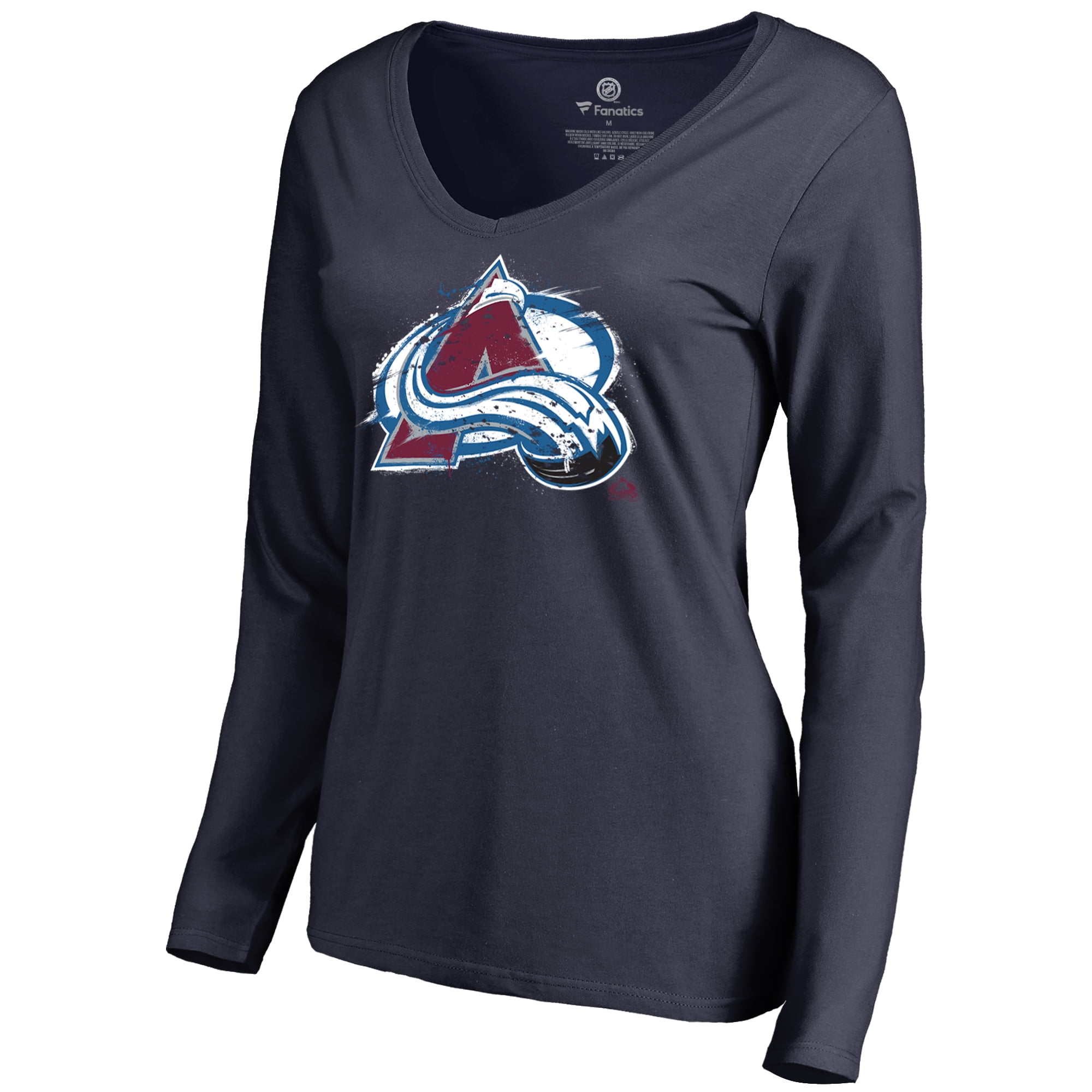 Women's Navy Colorado Avalanche Team Alternate Long Sleeve V-Neck