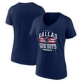 thumbnail image 1 of Women's Navy Dallas Cowboys Americana Team V-Neck T-Shirt, 1 of 3