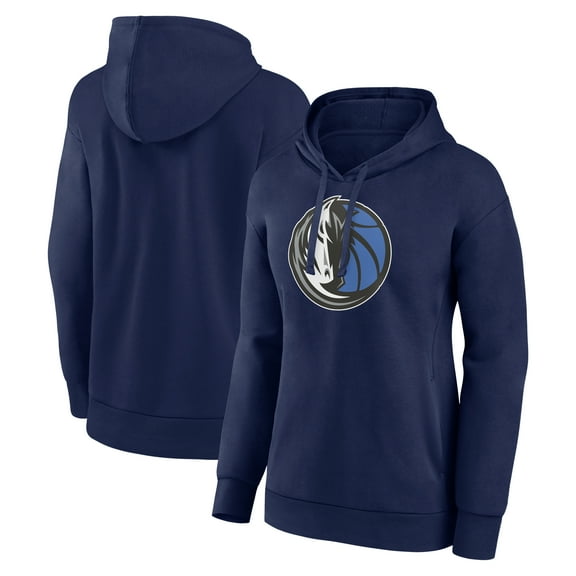 Women's Navy Dallas Mavericks Primary Logo Pullover Hoodie