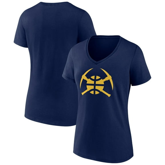 Women's Navy Denver Nuggets Alternate Logo V-Neck T-Shirt