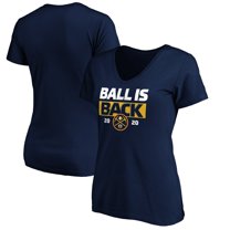 Women's Navy Denver Nuggets Ball Is Back V-Neck T-Shirt