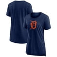 thumbnail image 1 of Women's Navy Detroit Tigers Weathered Official Logo Tri-Blend T-Shirt, 1 of 3