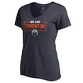 thumbnail image 1 of Women's Navy Edmonton Oilers Iconic Collection V-Neck T-Shirt, 1 of 3