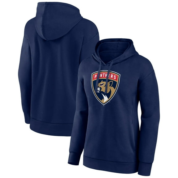 Women's Navy Florida Panthers Primary Logo Pullover Hoodie