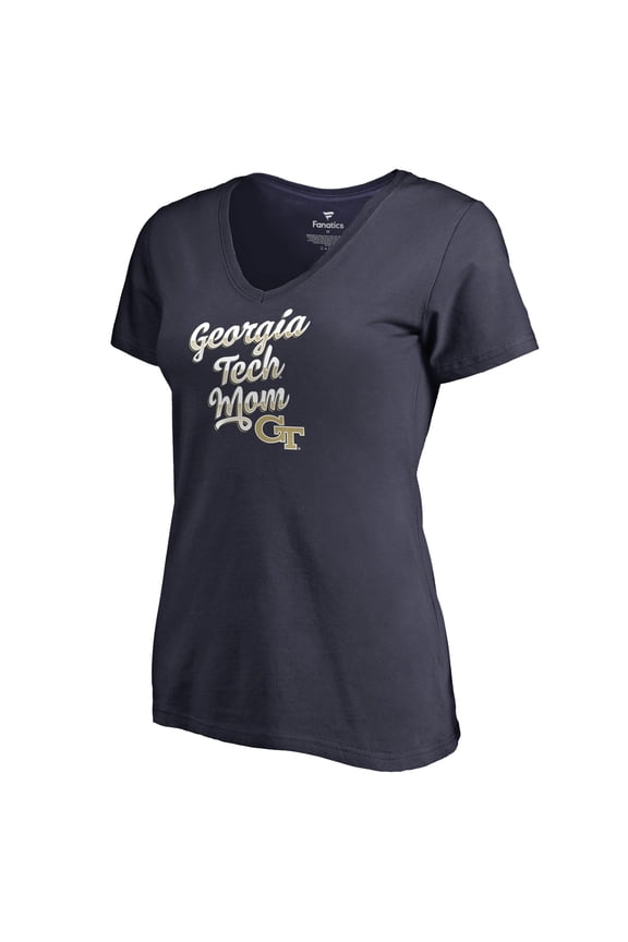 Women's Navy Georgia Tech Yellow Jackets Team Mom T-Shirt