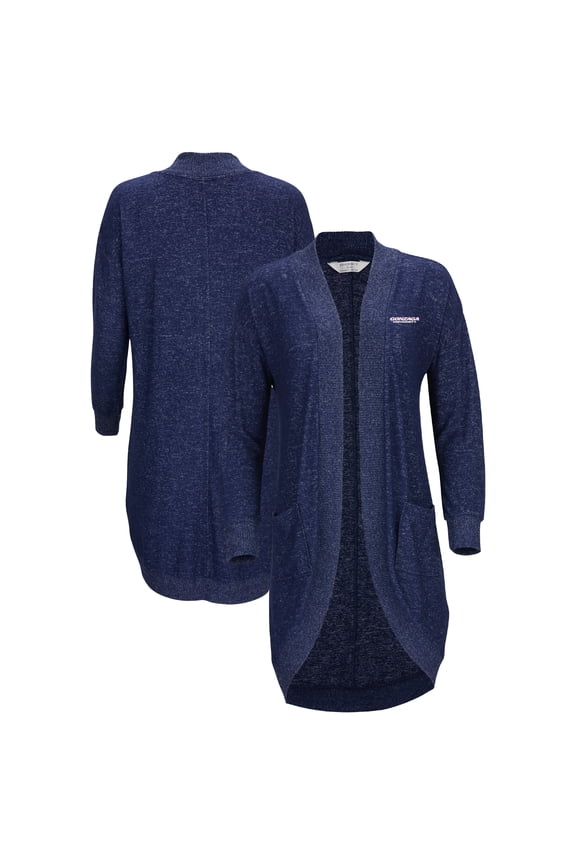 Women's Navy Gonzaga Bulldogs Oversized Cuddle Tri-Blend Cardigan