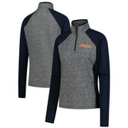 Womens Navy/Heather Gray Syracuse Orange Finalist Raglan Quarter-Zip Jacket