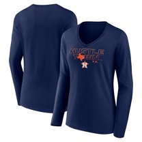 Women's  Navy Houston Astros Hustle Town V-Neck Long Sleeve T-Shirt