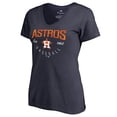 thumbnail image 1 of Women's Navy Houston Astros Live For It V-Neck T-Shirt, 1 of 3