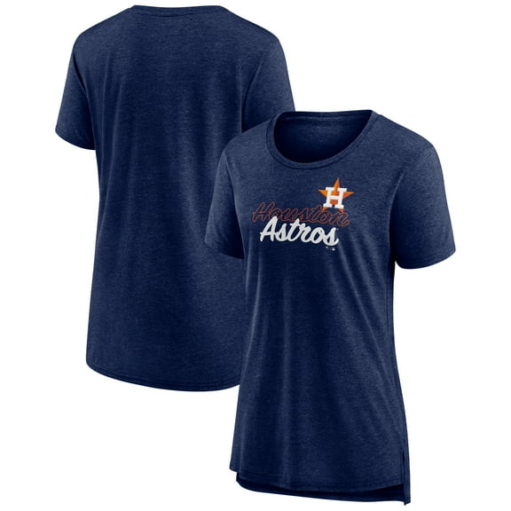 Women's Navy Houston Astros Practice Time Tri-Blend T-Shirt