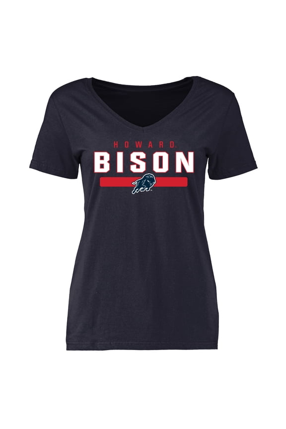Women's Navy Howard Bison Team Strong T-Shirt