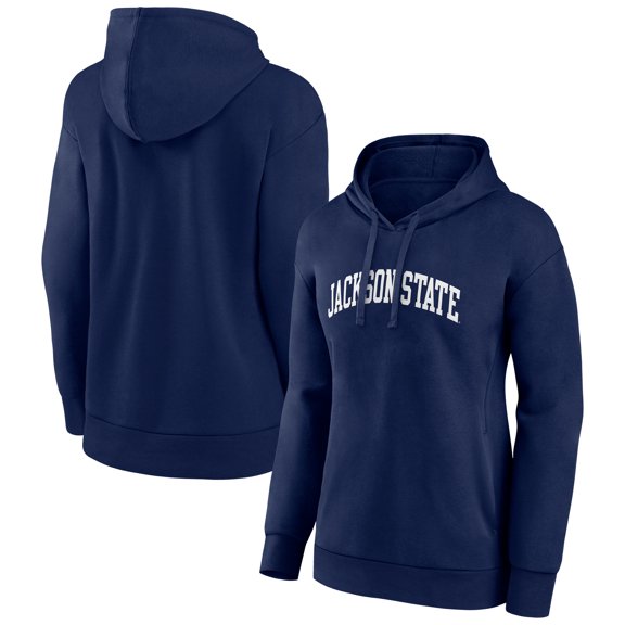 Women's Navy Jackson State Tigers Arch Pullover Hoodie