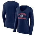 thumbnail image 1 of Women's  Navy LA Clippers  Overtime Long Sleeve V-Neck T-Shirt, 1 of 3
