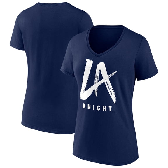 Women's Navy LA Knight Logo V-Neck T-Shirt