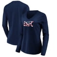 thumbnail image 1 of Women's Navy LAFC Banner Wave Long Sleeve V-Neck T-Shirt, 1 of 3