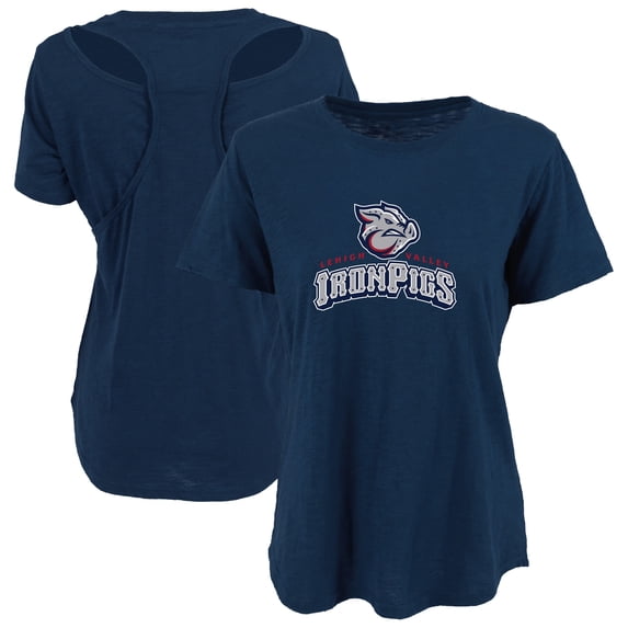 Women's Navy Lehigh Valley IronPigs Cut It Out T-Shirt