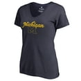 thumbnail image 1 of Women's Navy Michigan Wolverines Freehand T-Shirt, 1 of 3