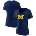 thumbnail image 1 of Women's Navy Michigan Wolverines Team Logo V-Neck T-Shirt, 1 of 3