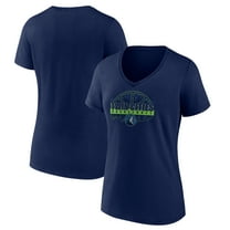 Women's  Navy Minnesota Timberwolves Core Hometown Launch V-Neck T-Shirt