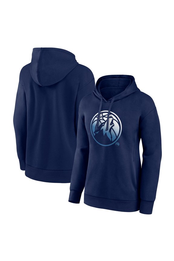 Women's Navy Minnesota Timberwolves Gradient Logo Pullover Hoodie