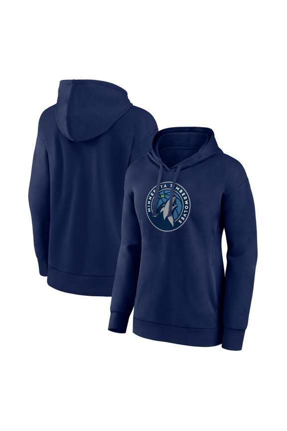 Women's Navy Minnesota Timberwolves Team Primary Logo Pullover Hoodie