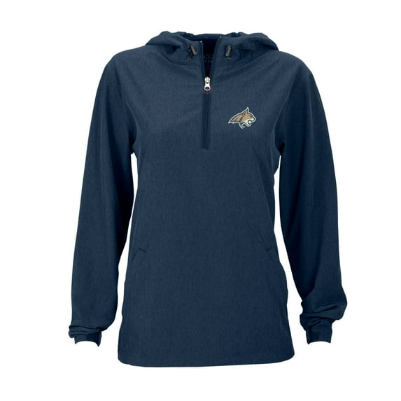 Women's Navy Montana State Bobcats Pullover Stretch Anorak Jacket