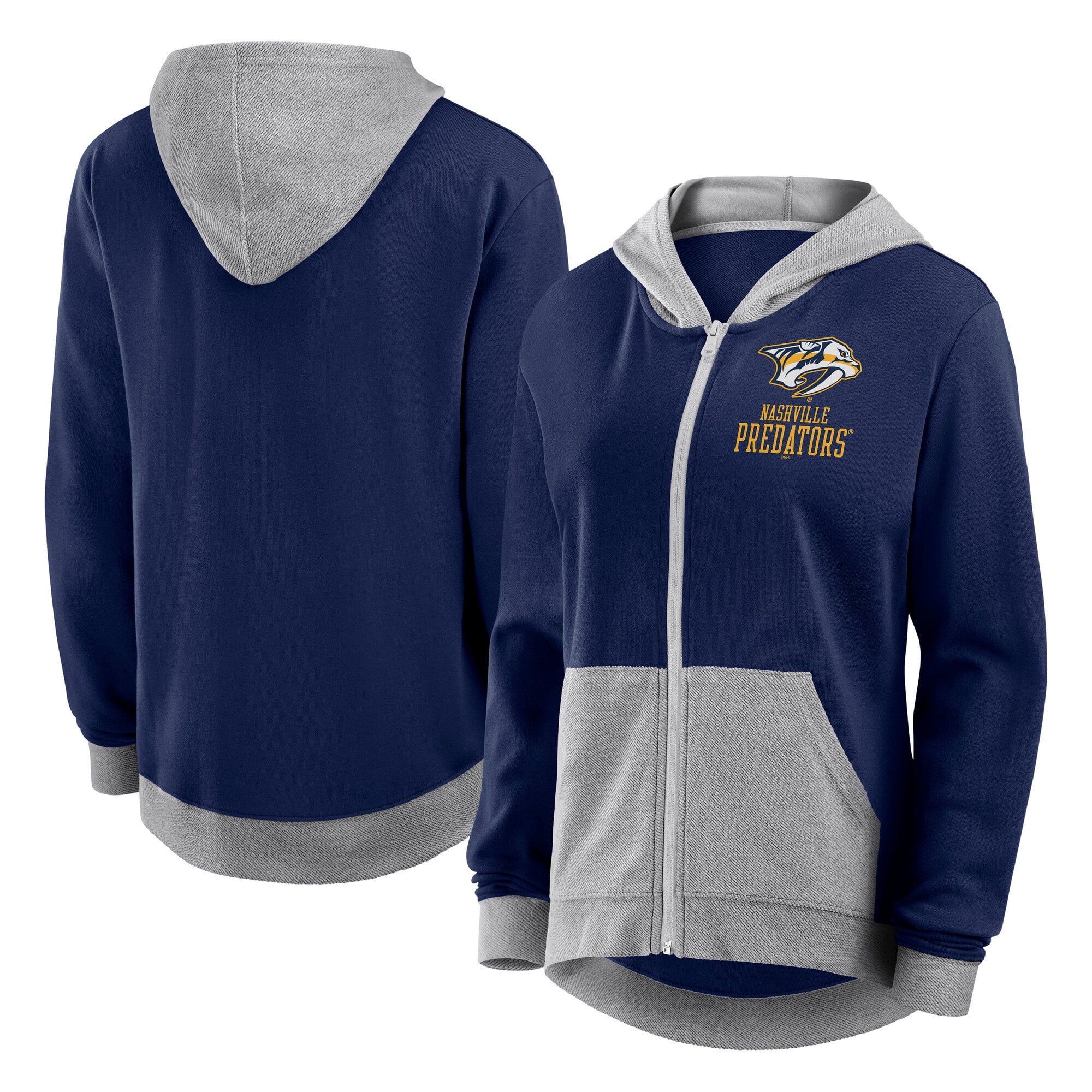 Women's Logo Athletic Navy Nashville Predators Hit It French Terry