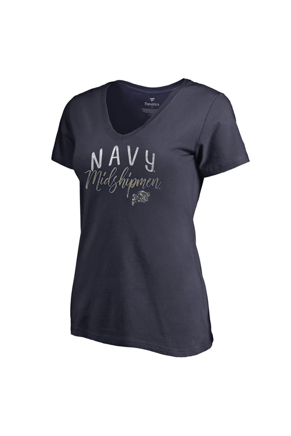 Women's Navy Navy Midshipmen Graceful V-Neck T-Shirt