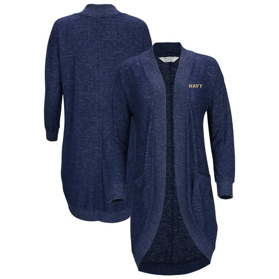 Women's Navy Navy Midshipmen Oversized Cuddle Tri-Blend Cardigan