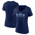 thumbnail image 1 of Women's Navy New York City FC Retreat V-Neck T-Shirt, 1 of 3