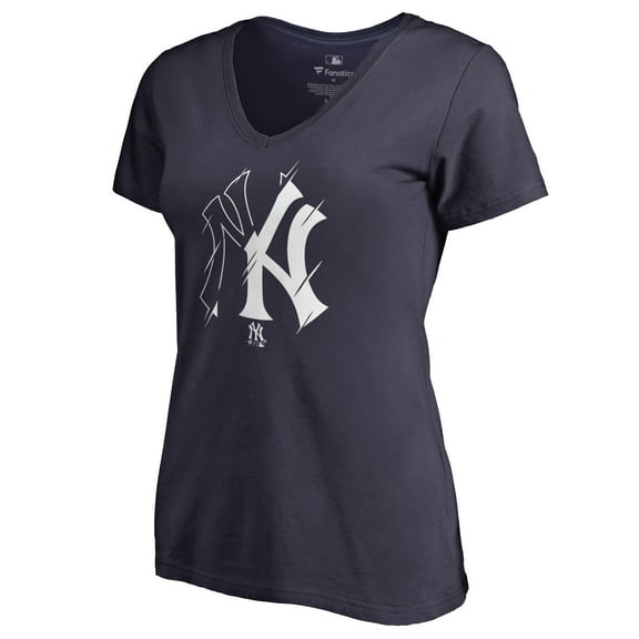 Women's Navy New York Yankees X-Ray V-Neck T-Shirt