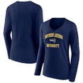 thumbnail image 1 of Women's Navy Northern Arizona Lumberjacks Campus Long Sleeve V-Neck T-Shirt, 1 of 3
