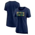 thumbnail image 1 of Women's Navy Notre Dame Fighting Irish Breakneck Speed T-Shirt, 1 of 3