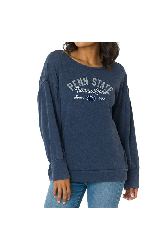 Women's Navy Penn State Nittany Lions Brooklyn Pullover Sweatshirt