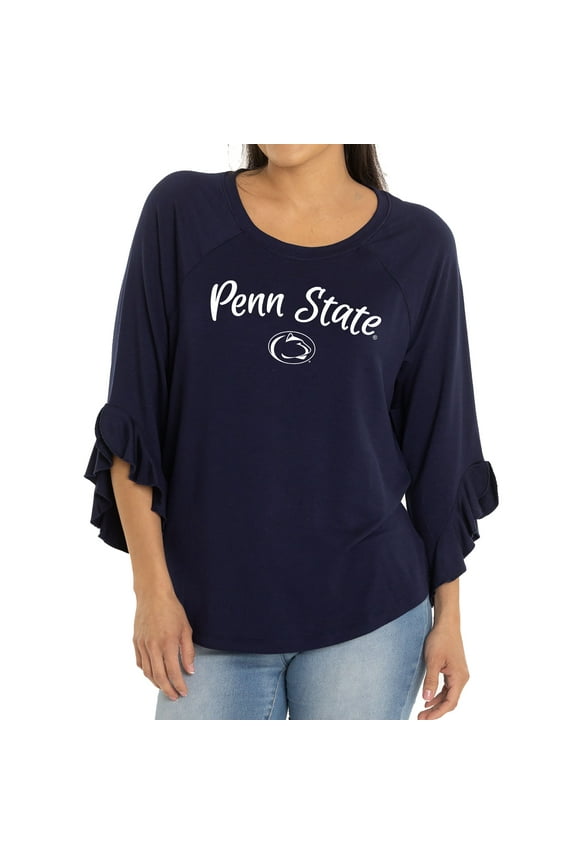 Women's  Navy Penn State Nittany Lions Renata 3/4-Sleeve T-Shirt
