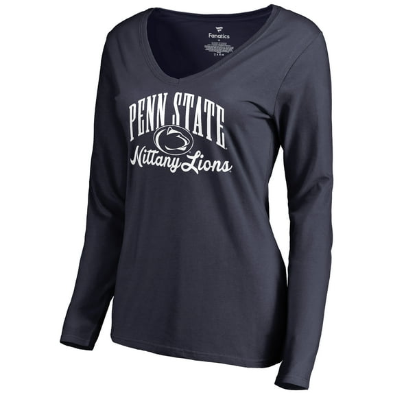 Women's Navy Penn State Nittany Lions Victory Script Long Sleeve T-Shirt