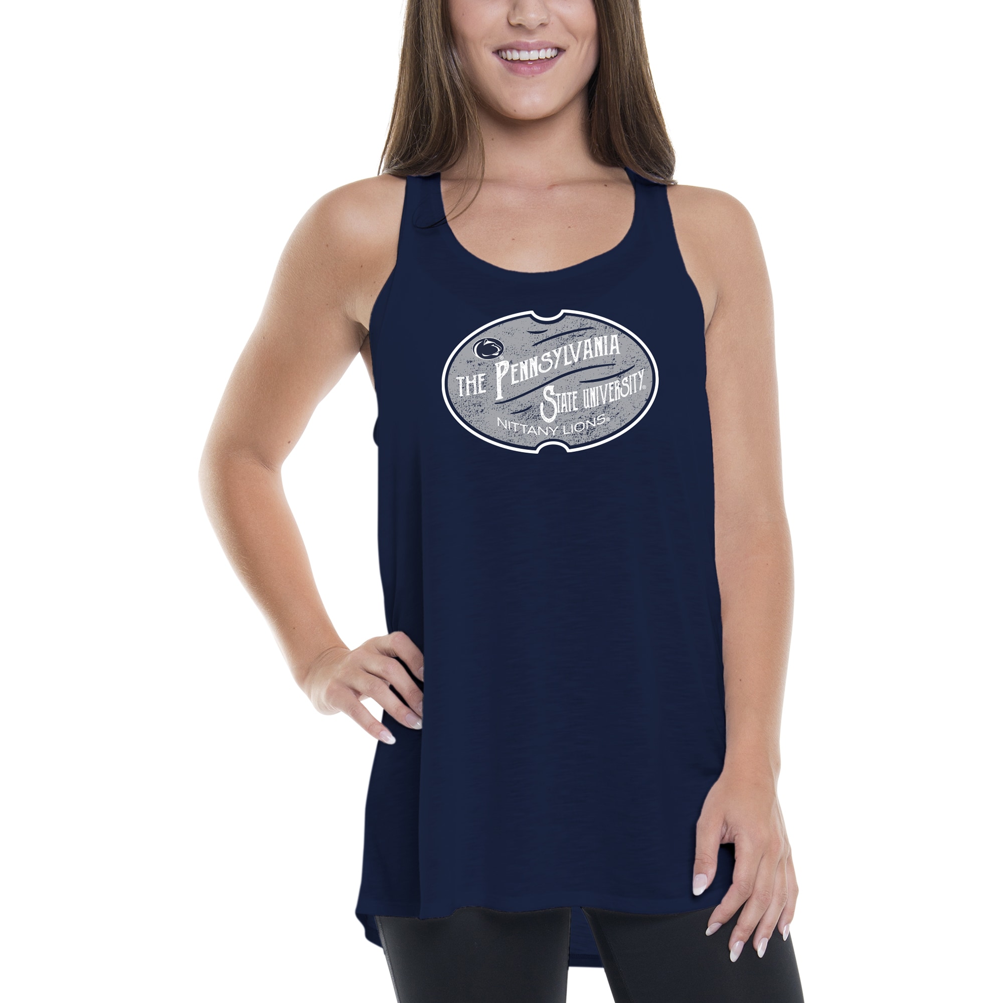 Women's Navy Penn State Nittany Lions Vintage Oval Tank Top - image 1 of 1