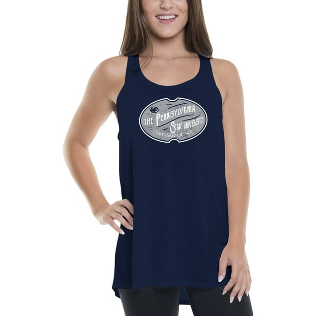 Women's Navy Penn State Nittany Lions Vintage Oval Tank Top