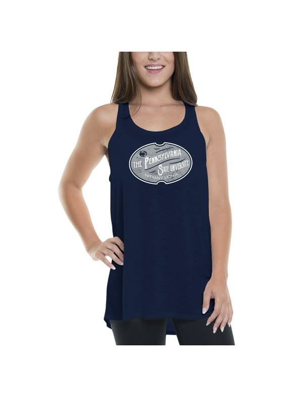Women's Navy Penn State Nittany Lions Vintage Oval Tank Top