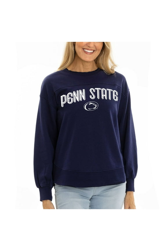 Women's Navy Penn State Nittany Lions Yvette Pullover Sweatshirt
