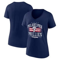 Women's Navy Philadelphia Phillies Americana Team V-Neck T-Shirt
