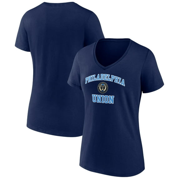 Women's Navy Philadelphia Union Heart and Soul V-Neck T-Shirt