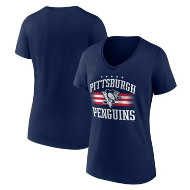 Women's Navy Pittsburgh Penguins Americana Team V-Neck T-Shirt