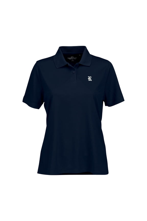 Women's Navy Rice Owls Vansport Omega Plus Size Tech Polo