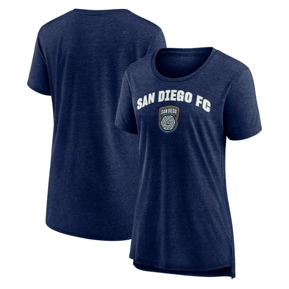 Women's Navy San Diego FC Heart and Soul Tri-Blend T-Shirt