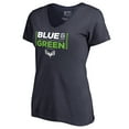 thumbnail image 1 of Women's Navy Seattle Seahawks Alternate Team Logo V-Neck T-Shirt, 1 of 3