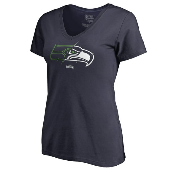 Women's Navy Seattle Seahawks X-Ray V-Neck T-Shirt